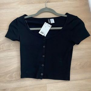 H&M Short Sleeve Crop Top